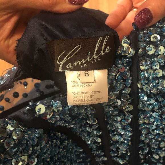 Navy blue prom dress - Picture 9 of 10